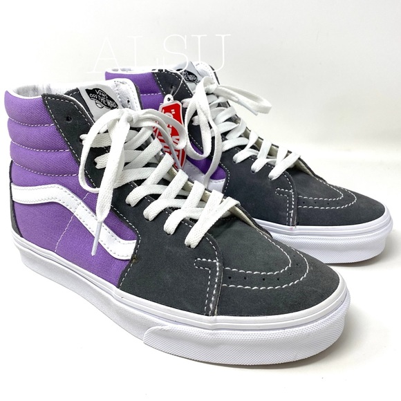 VANS SK8-HI Suede Canvas Retro Sport Lavender Grey - Picture 2 of 9